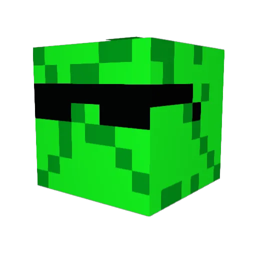 CabbageSwag Minecraft avatar head, 3D render