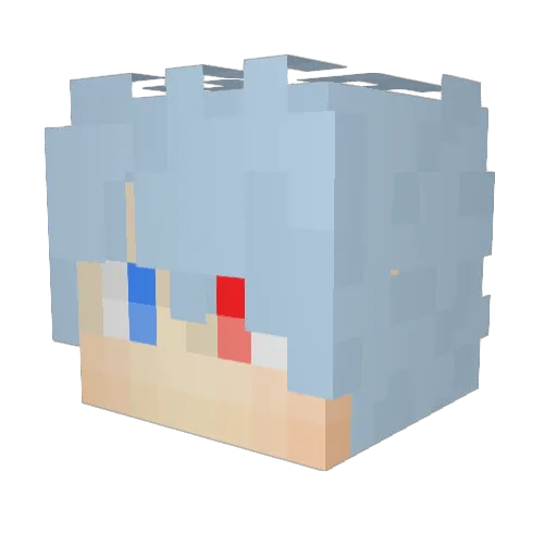 CabbagerW Minecraft avatar head, 3D render