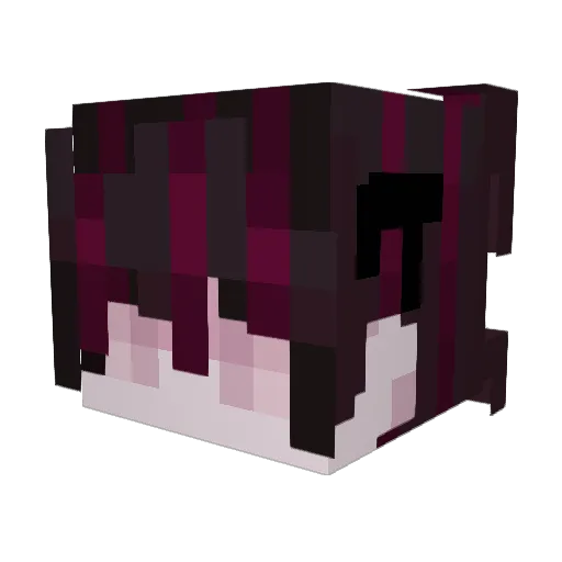 Cabbagtles Minecraft avatar head, 3D render