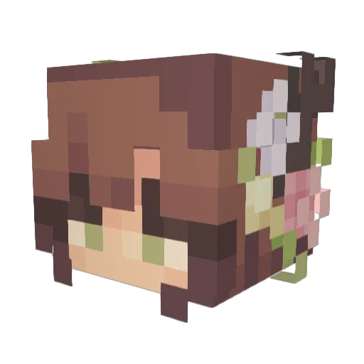 Cabbit_ Minecraft avatar head, 3D render