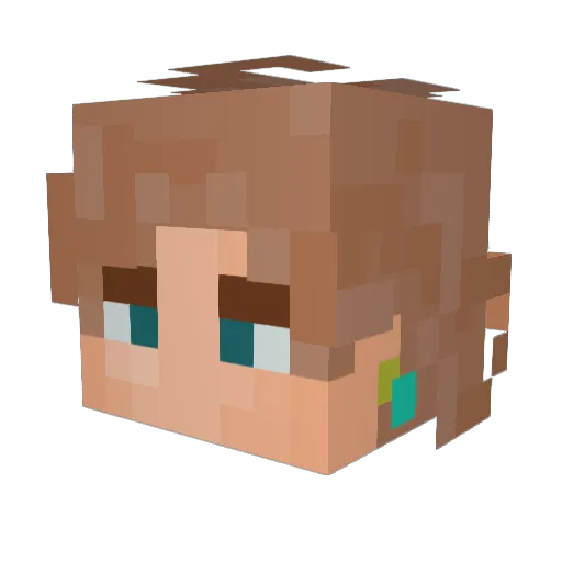 CabbyAxe Minecraft avatar head, 3D render