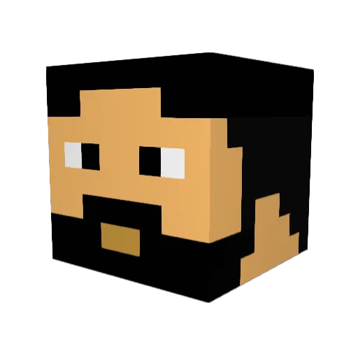 Cabexander Minecraft avatar head, 3D render