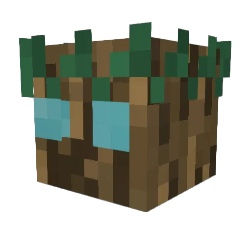 Cabezalmendra Minecraft avatar head, 3D render