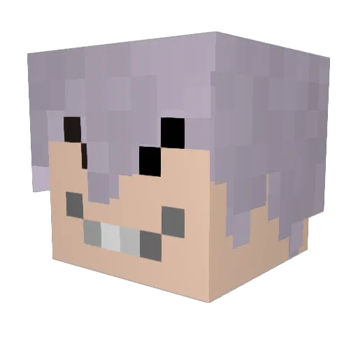 Cabify Minecraft avatar head, 3D render