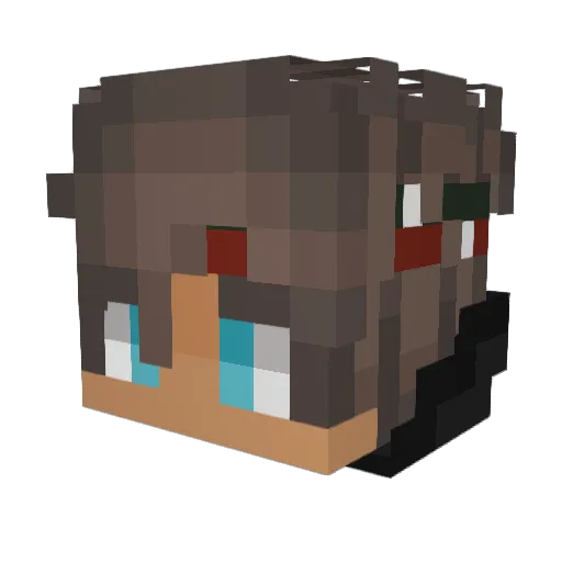 CabinPoint Minecraft avatar head, 3D render