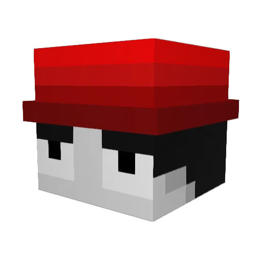 Cabin_ot Minecraft avatar head, 3D render