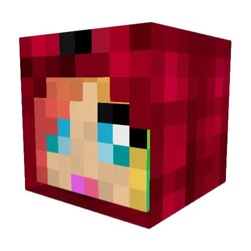 Cabinutz Minecraft avatar head, 3D render