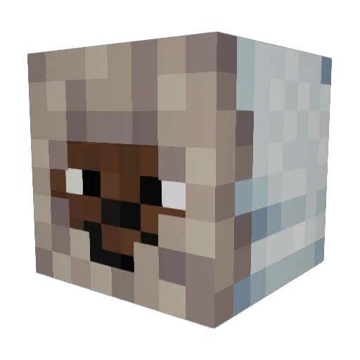 Cable2k Minecraft avatar head, 3D render