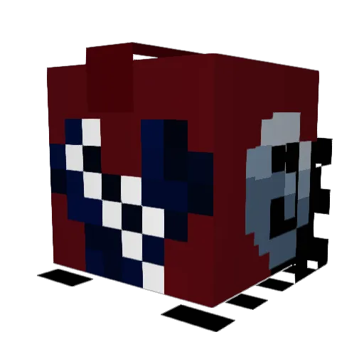 Cablecop Minecraft avatar head, 3D render