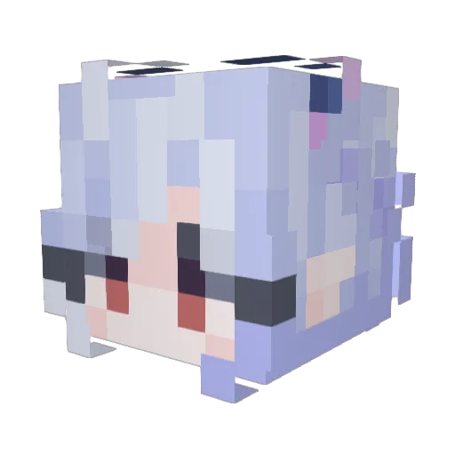 Cablya Minecraft avatar head, 3D render