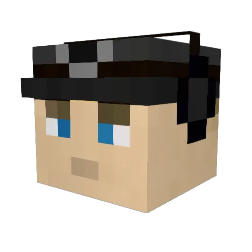 Caboose277 Minecraft avatar head, 3D render