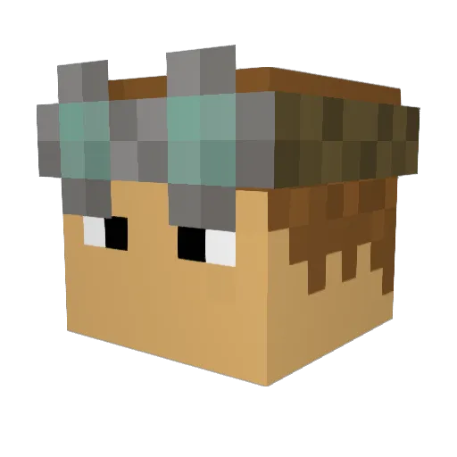 Caboose2828 Minecraft avatar head, 3D render