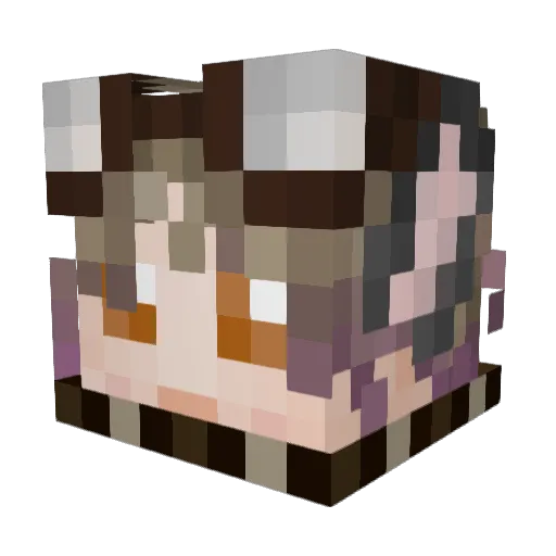 CabooseCXV Minecraft avatar head, 3D render