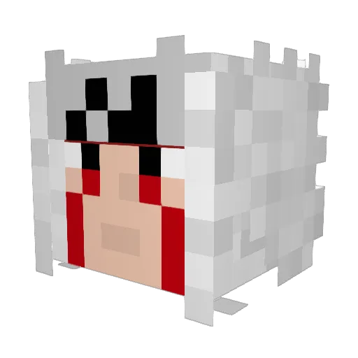 Cabooselololol Minecraft avatar head, 3D render