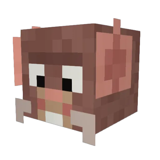 Cabrebremine Minecraft avatar head, 3D render