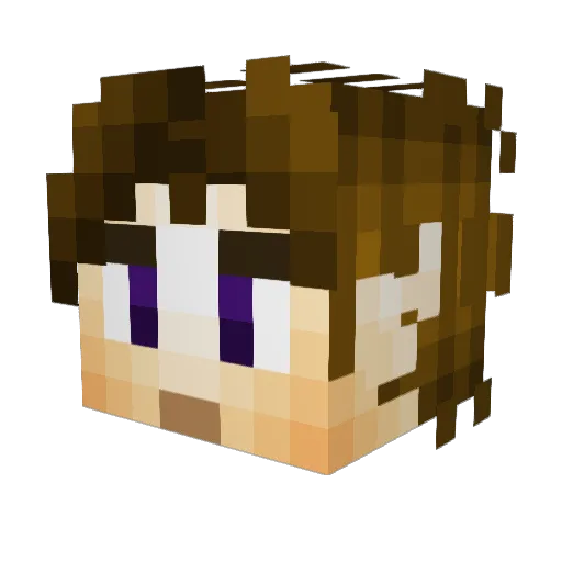 Cabsie Minecraft avatar head, 3D render