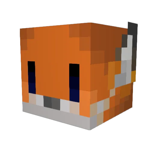 Cabumt Minecraft avatar head, 3D render