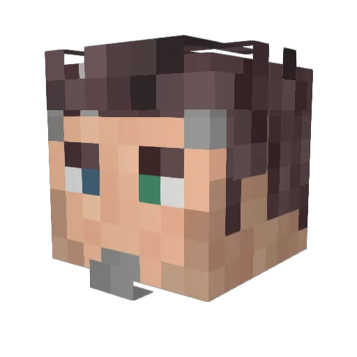 CacTt4ck Minecraft avatar head, 3D render