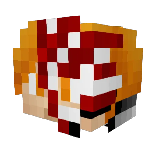 Cacabooey23 Minecraft avatar head, 3D render