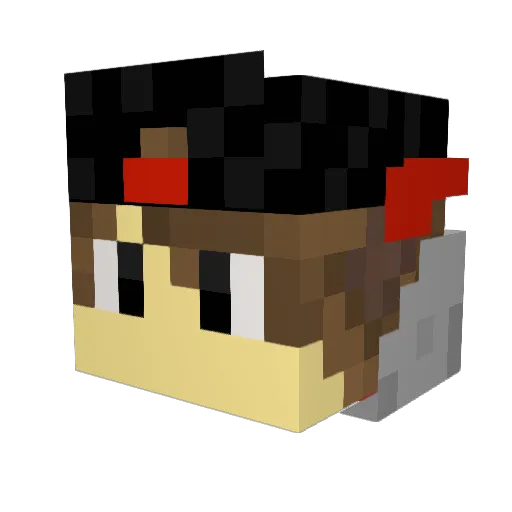 CacaoMan_2209 Minecraft avatar head, 3D render