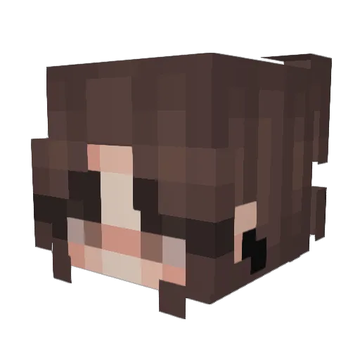 Cacciellette Minecraft avatar head, 3D render