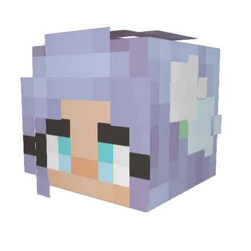 Cacdeew Minecraft avatar head, 3D render