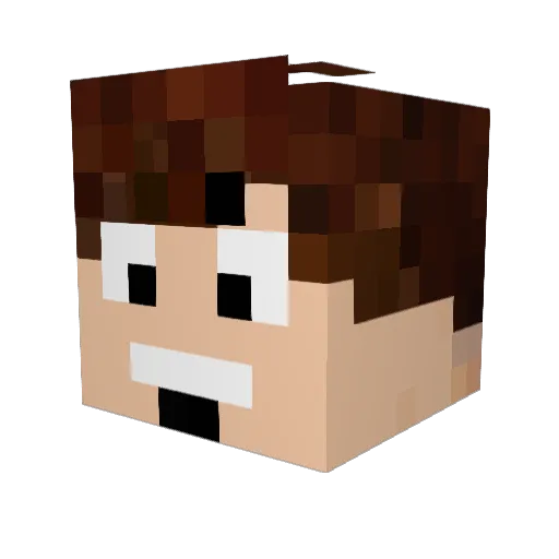 Cace_ Minecraft avatar head, 3D render