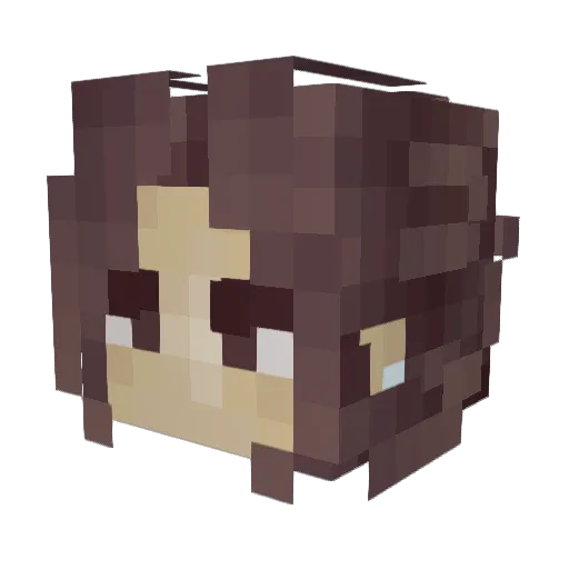 Cacedoupamso Minecraft avatar head, 3D render
