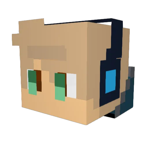 Cacha_31 Minecraft avatar head, 3D render