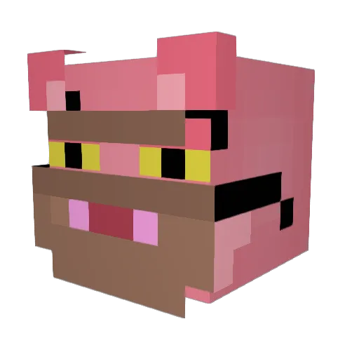 Cachai777 Minecraft avatar head, 3D render