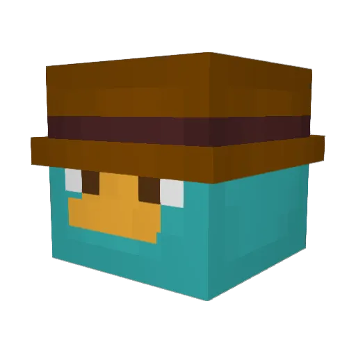 Cachetona01 Minecraft avatar head, 3D render