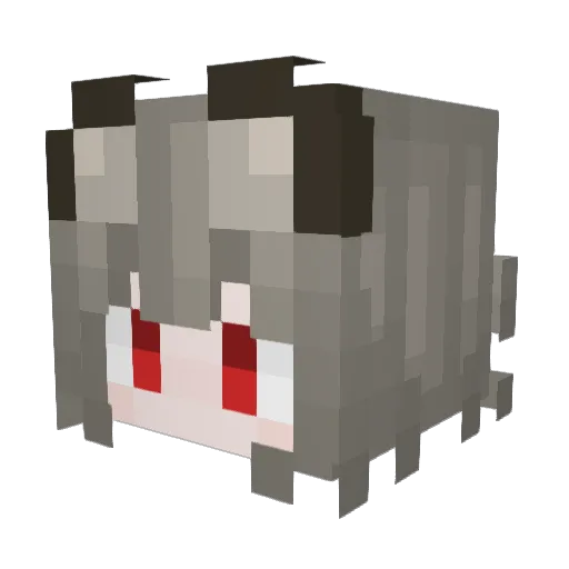 Cachinnate_cat Minecraft avatar head, 3D render