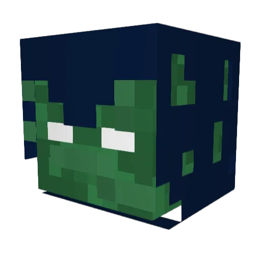 Cachoito Minecraft avatar head, 3D render