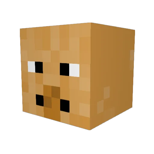 Cachondin69 Minecraft avatar head, 3D render