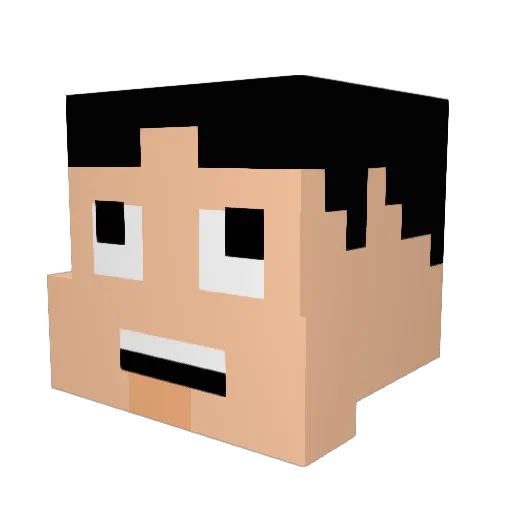 CachoochieMan Minecraft avatar head, 3D render