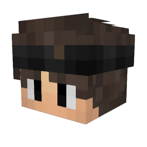 Cacique Minecraft avatar head, 3D render