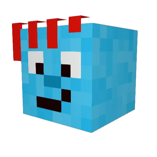 CackJal Minecraft avatar head, 3D render