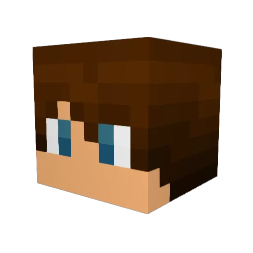 Cackledaddy Minecraft avatar head, 3D render