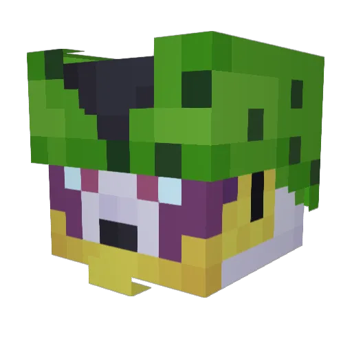 CacksM8 Minecraft avatar head, 3D render