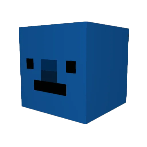 Cacksper Minecraft avatar head, 3D render