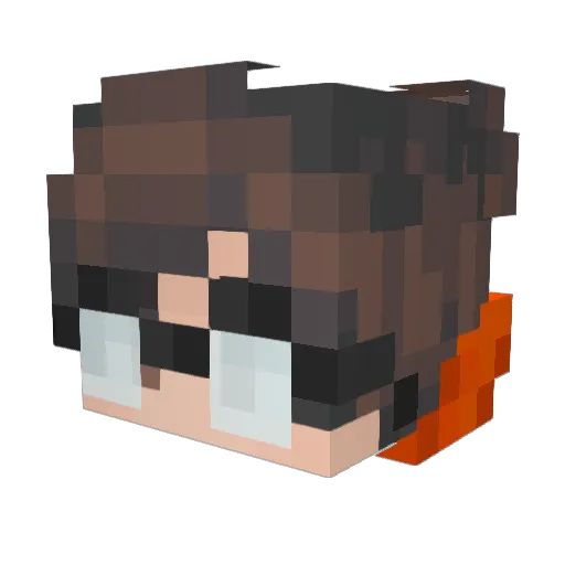 Caco00 Minecraft avatar head, 3D render