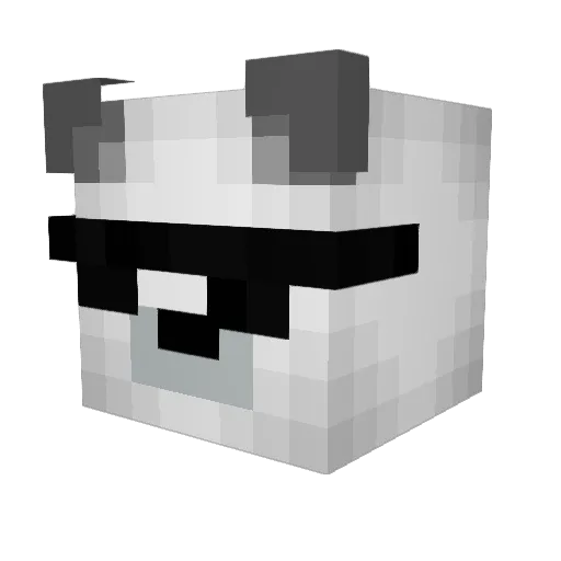 Caco_zr Minecraft avatar head, 3D render