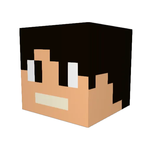 Cacooki Minecraft avatar head, 3D render