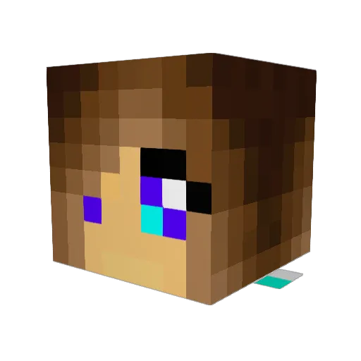 Cacoviski Minecraft avatar head, 3D render
