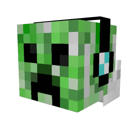 Cactar Minecraft avatar head, 3D render