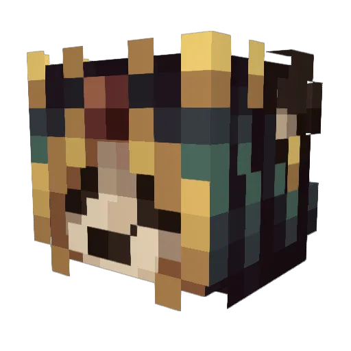 Cacturnator Minecraft avatar head, 3D render