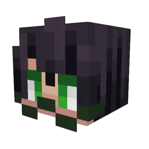 CactusBobcat Minecraft avatar head, 3D render