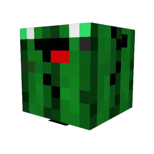 CactusCombo Minecraft avatar head, 3D render
