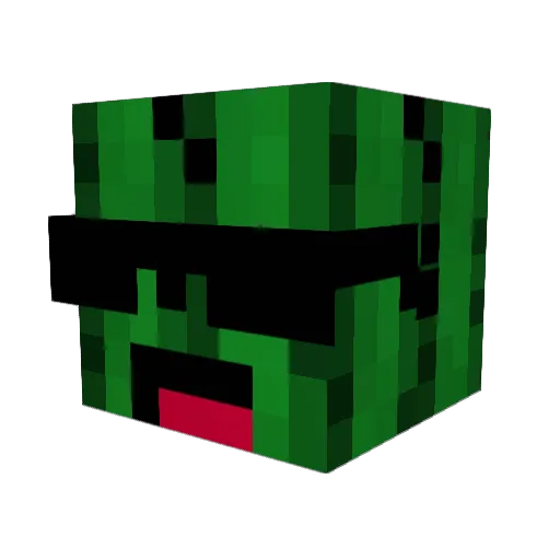 CactusJW Minecraft avatar head, 3D render