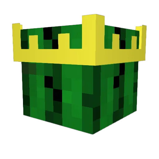 Cactus_II Minecraft avatar head, 3D render
